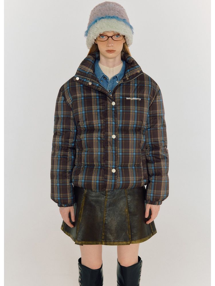 Plaid down jacket【s0000005069】