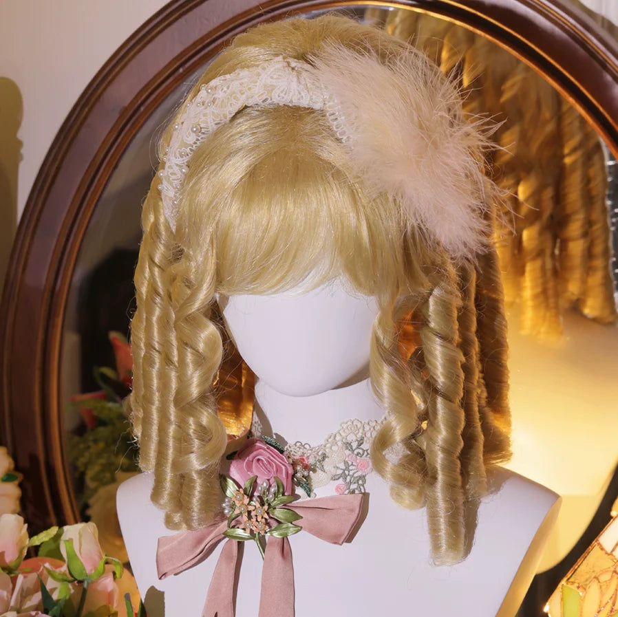 Mabuxi - 33CM Sparkling Lolita Wig Roman Curls Gorgeous Court Wig