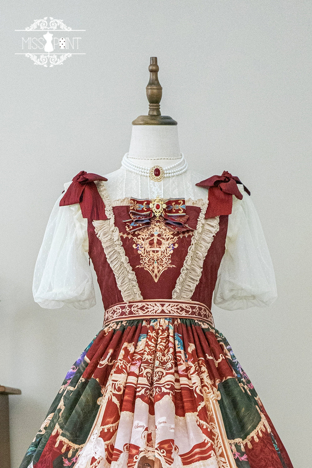 Miss Point - Kaleidoscope - Retro Lolita Dress Oil Painting Print JSK Dress Customized