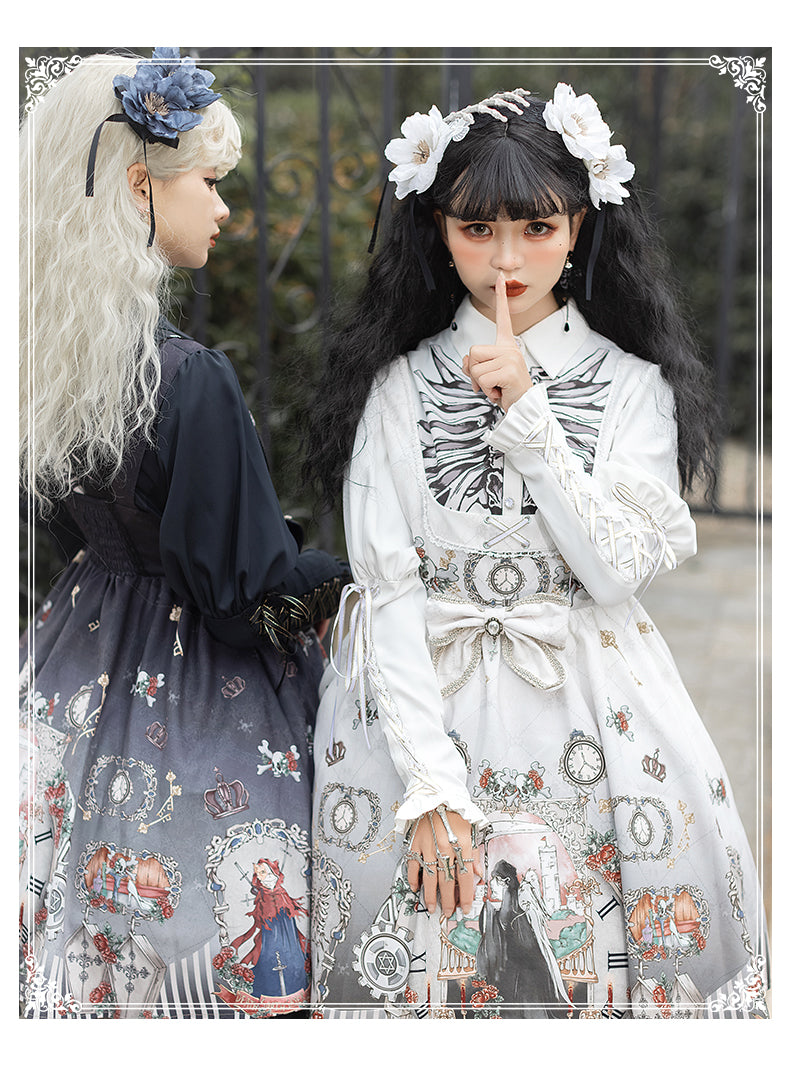 YingLuoFu - Black Fairytale - Gothic Twins Lolita JSK