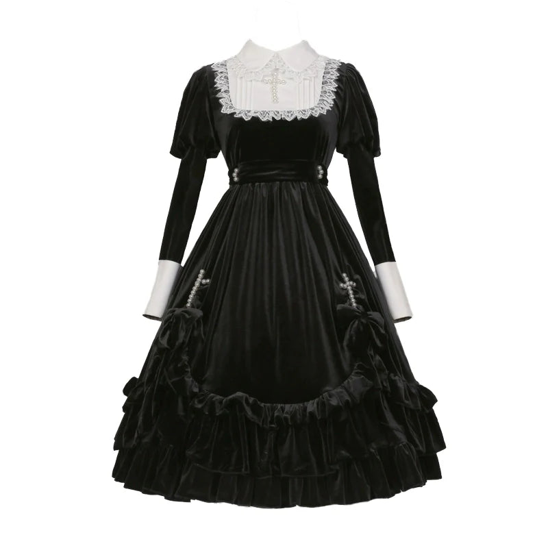 Sweet Date - Halloween Gothic Lolita OP Dress Princess Winter Dress