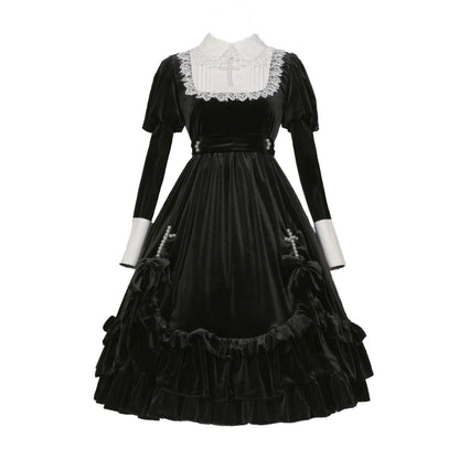 Sweet Date - Halloween Gothic Lolita OP Dress Princess Winter Dress