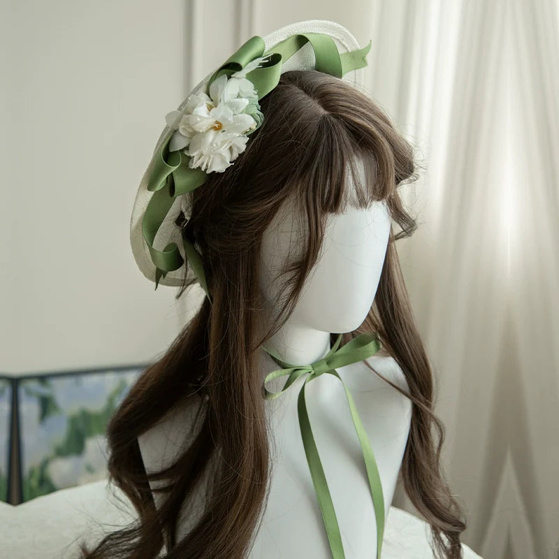 With PUJI - Blooming Rose - Chiffon Classic Lolita Dress Set Painting Styled OP & JSK