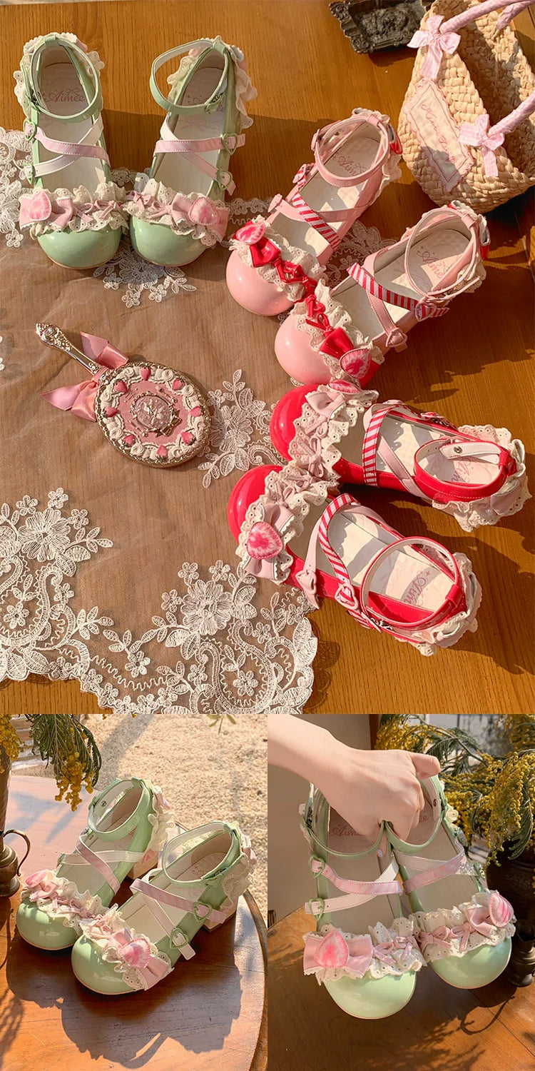 Aimee - Strawberry Limited 2.0 - Sweet Lolita Mary Jane Heel Shoes