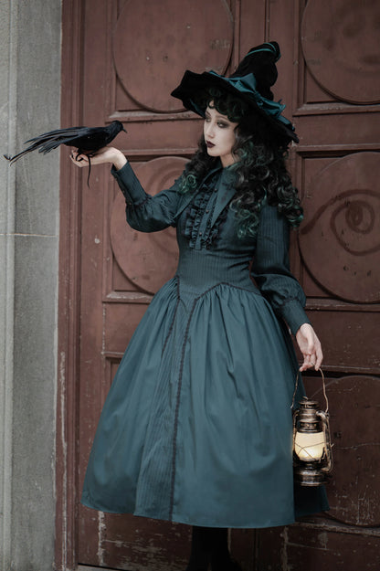 Lilizi - Redemption Song - Gothic Lolita OP Dress Cross Embroidery Tiered Hem