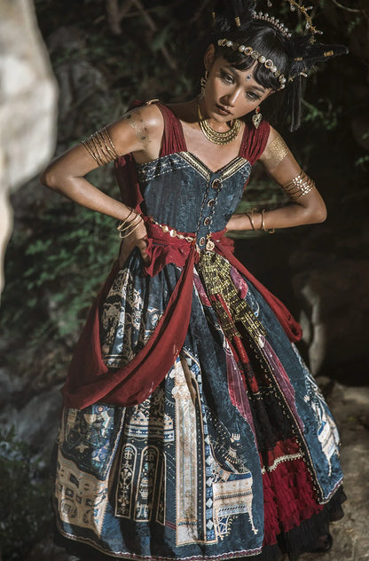 Miss Point - Dusk Best - Egyptian Lolita Dress Set Gorgeous JSK