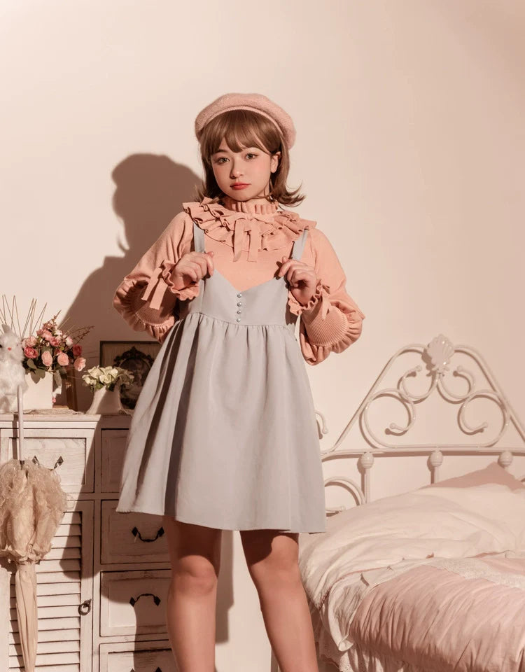 Miaoplus - Sweet Lolita Knit Sweater Long Sleeve Winter Lolita Top
