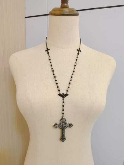 LetterfromGod - Night Watchman - Gothic Lolita OP Dress, Open-Front Hem