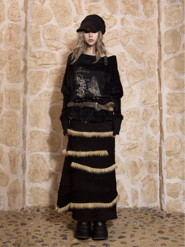 Original fur skirt【s0000005677】