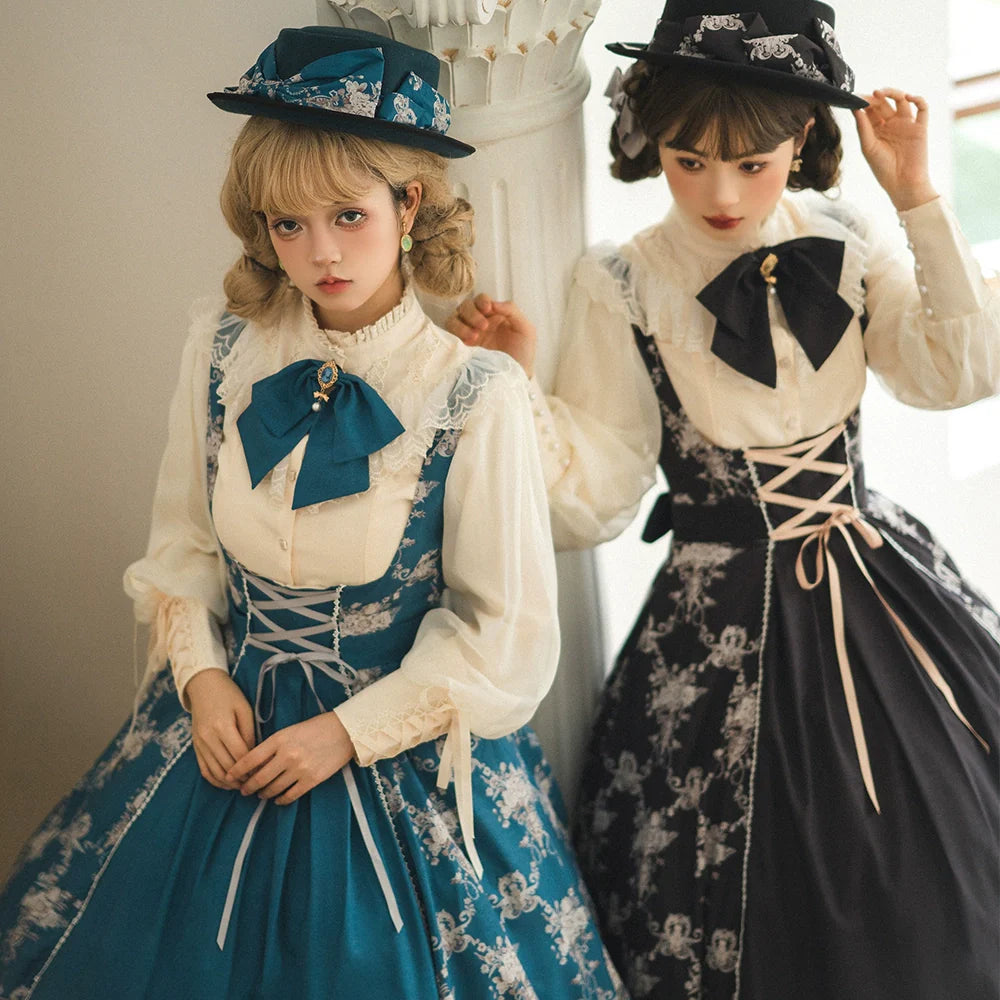 Miss Point - Customized Vintage Lolita Skirt Elegant Pullover Fishbone SK