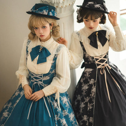 Miss Point - Customized Vintage Lolita Skirt Elegant Pullover Fishbone SK