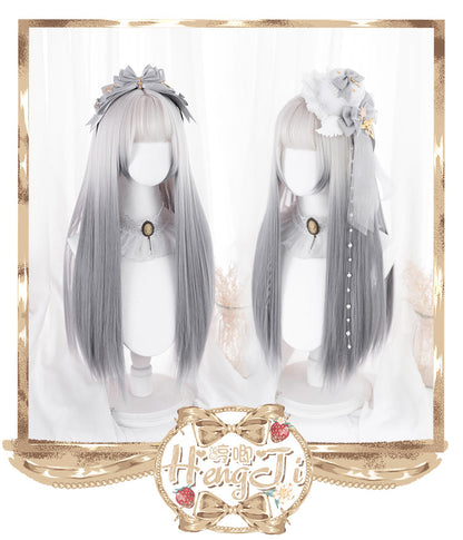 Hengji - Y2K Gradient Color Long Straight Lolita Wig
