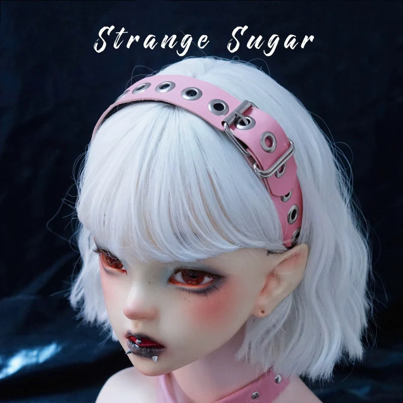 Strange Sugar - Gothic Lolita KC Faux Leather Punk Lolita Hair Accessories