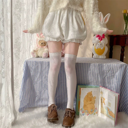 Sugar Girl - Kawaii Winter Lolita Warm Velvet Petticoat with Corgi Tail
