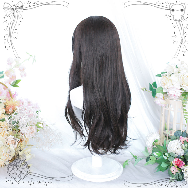 Dalao Home - Lolita Long Curly Natural Cold Brown Wig