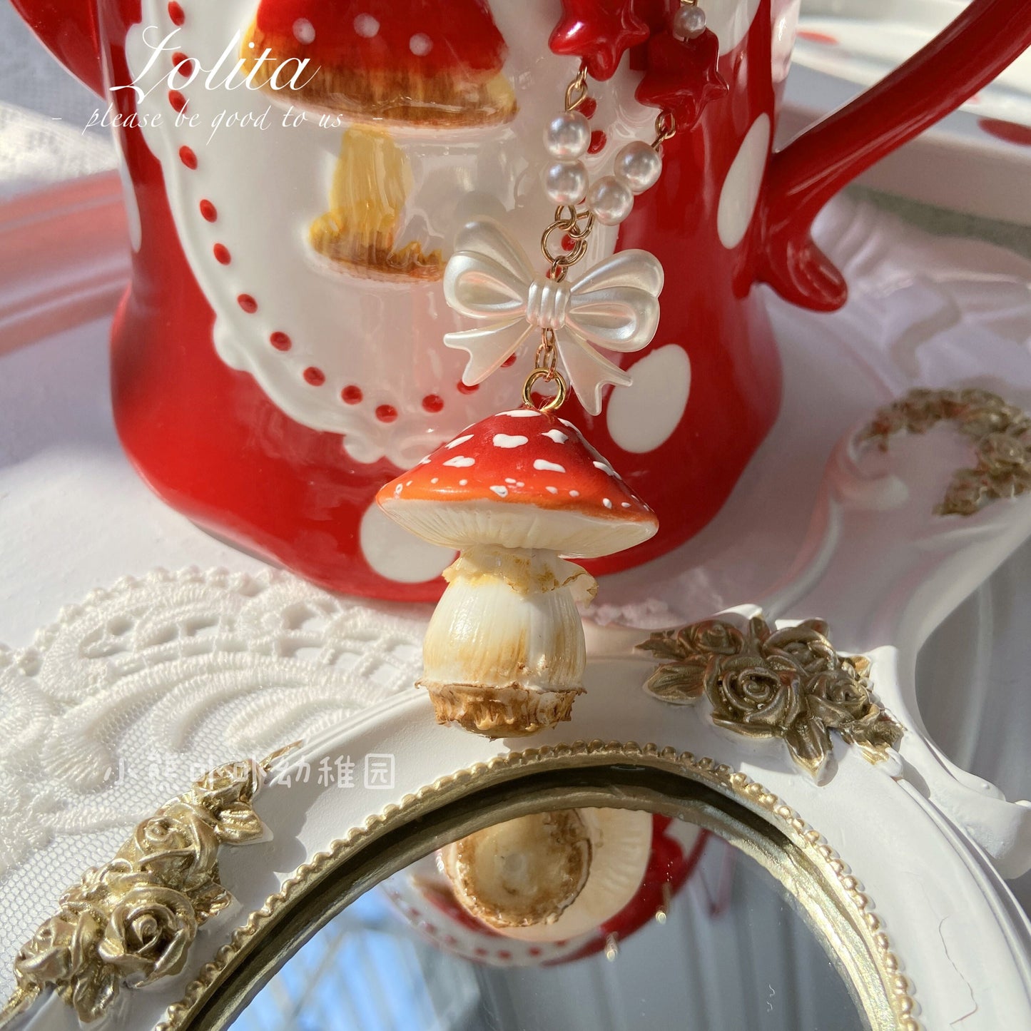 Bear Doll - Handcraft Kawaii Lolita Mushroom Necklace