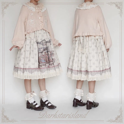 Dark Star Island - Sugar Frost - Sweet Lolita Cardigan Knit Embroidered Sweater
