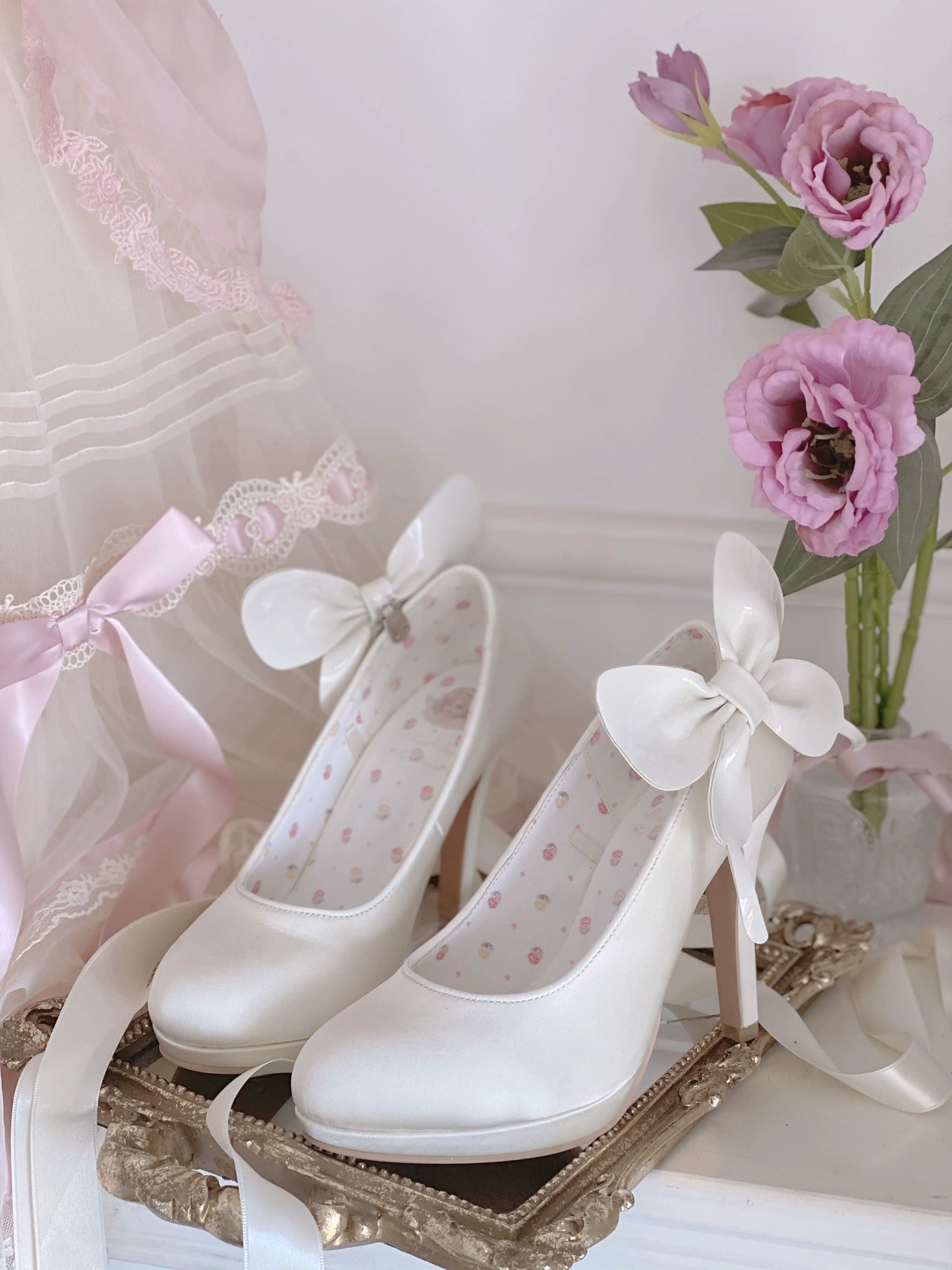 Pure Tea For Dream - Butterfly Specimen - Ballet Style Lolita Shoes Elegant Platform Lolita Heels