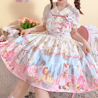 MeowMeow - Sweet Lolita Sweet Short Sleeve Shirt Multicolors