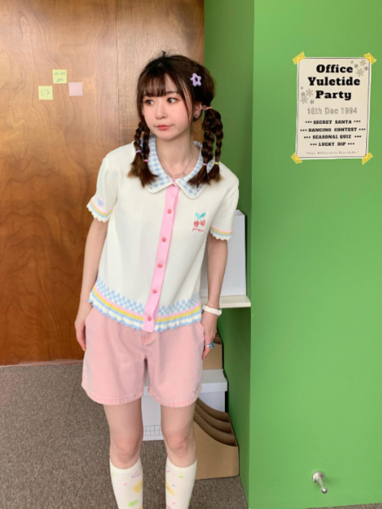 Wide Leg Heart Pocket Denim Short Pants【s0000002374】