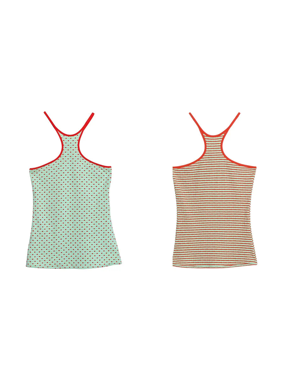 Vintage Dual-Sided Color Knit Tank Top