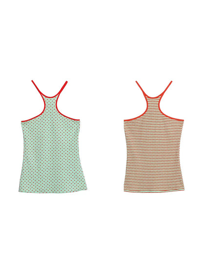 Vintage Dual-Sided Color Knit Tank Top