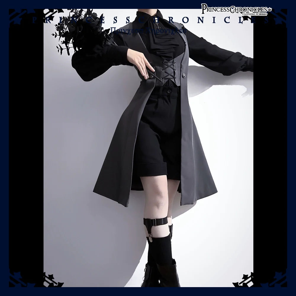 Princess Chronicles - The Night Prelude - Retro Lolita Vest Gothic Lolita Black Waistcoat