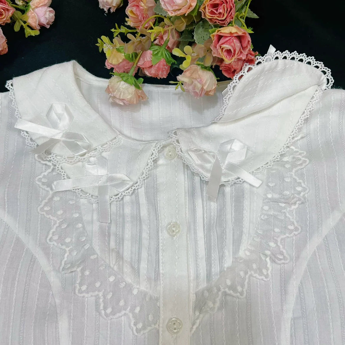 DMFS Lolita - Sweet Lolita Long Sleeve Shirt with Doll Collar