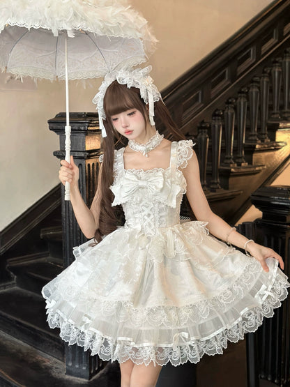 Sugar Girl- Fleeting Isle - Sweet Lolita Ballet Style Jumper Dress