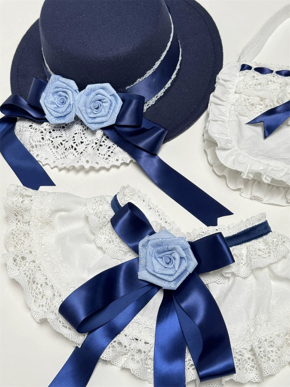 LeMiroir - Winter Solstice - Elegant Lolita Hat, Detachable Collar, Handbag