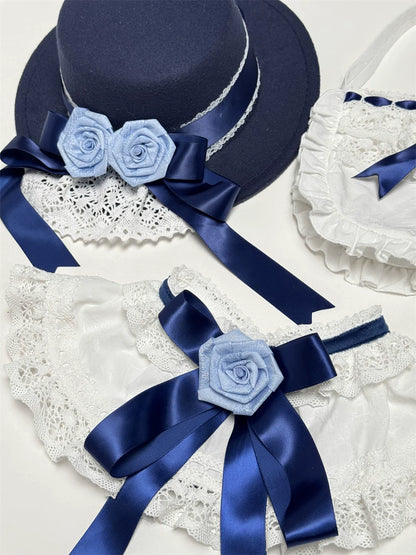 LeMiroir - Winter Solstice - Elegant Lolita Hat, Detachable Collar, Handbag