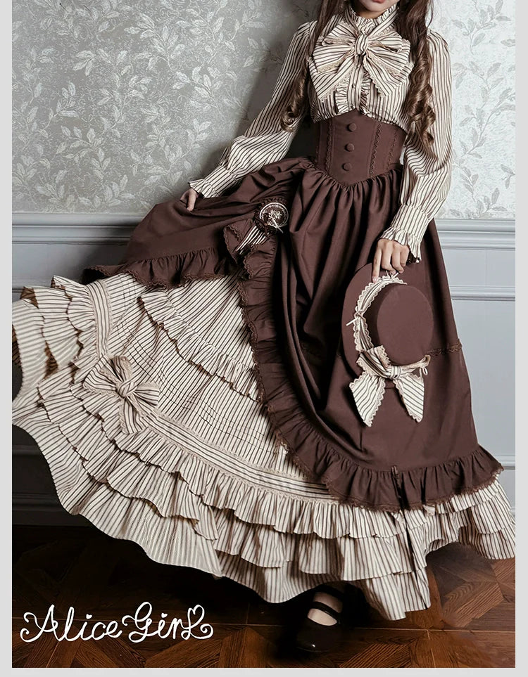 Alice Girl - Duke of Victoria - Classic Lolita SK & Overskirt Set