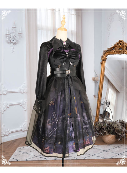 YingLuoFu - Witchville Halloween Gothic Lolita Jumper Dress