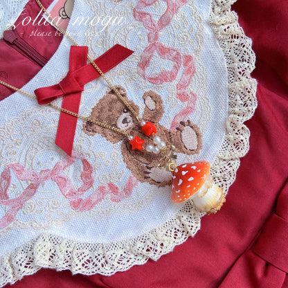 Bear Doll - Handcraft Kawaii Lolita Mushroom Necklace