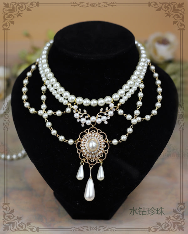 Rose of Sharon - Theresa - Vintage Wedding Lolita Necklace