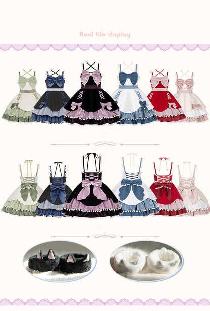 With PUJI - Confession Function - Wool Kawaii Lolita JSK Dress Suit