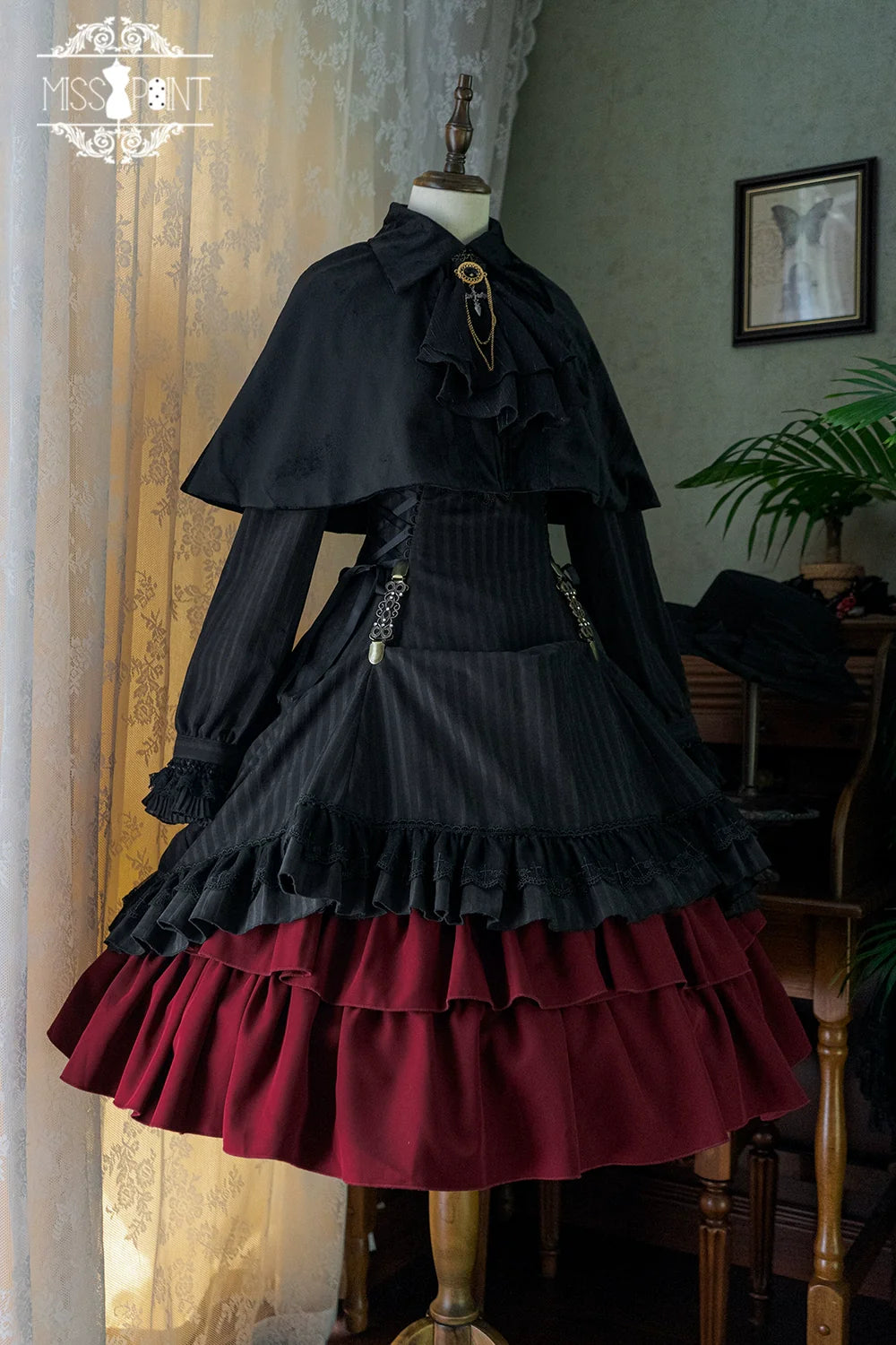 Miss Point - Perintz Manor - Gothic Lolita OP Long Sleeve Retro Lolita Dress