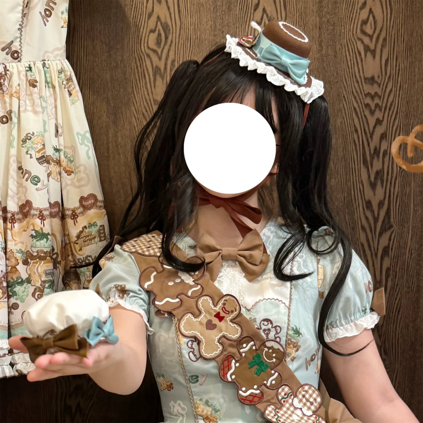 Babyblue - Bear Honey - Sweet Lolita Accessory Gingerbread Man Design