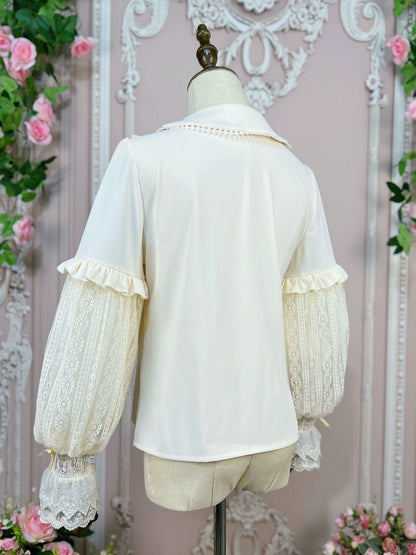 DMFS Lolita - Vintage Lolita Mutton Leg Sleeve Blouse Doll Collar Shirt