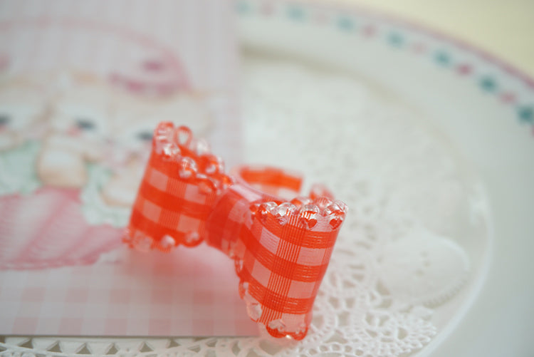Cat Tea Party - Sweet Lolita Bow Ring and Necklace