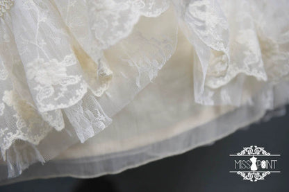 Miss Point - Dawn Girl - Reto Elegant lolita OP Dress Lace Long Sleeve