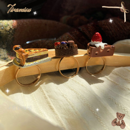 Bear Doll - Augustina - Kawaii Lolita Chocolate Paired Brooch and Hair Clip