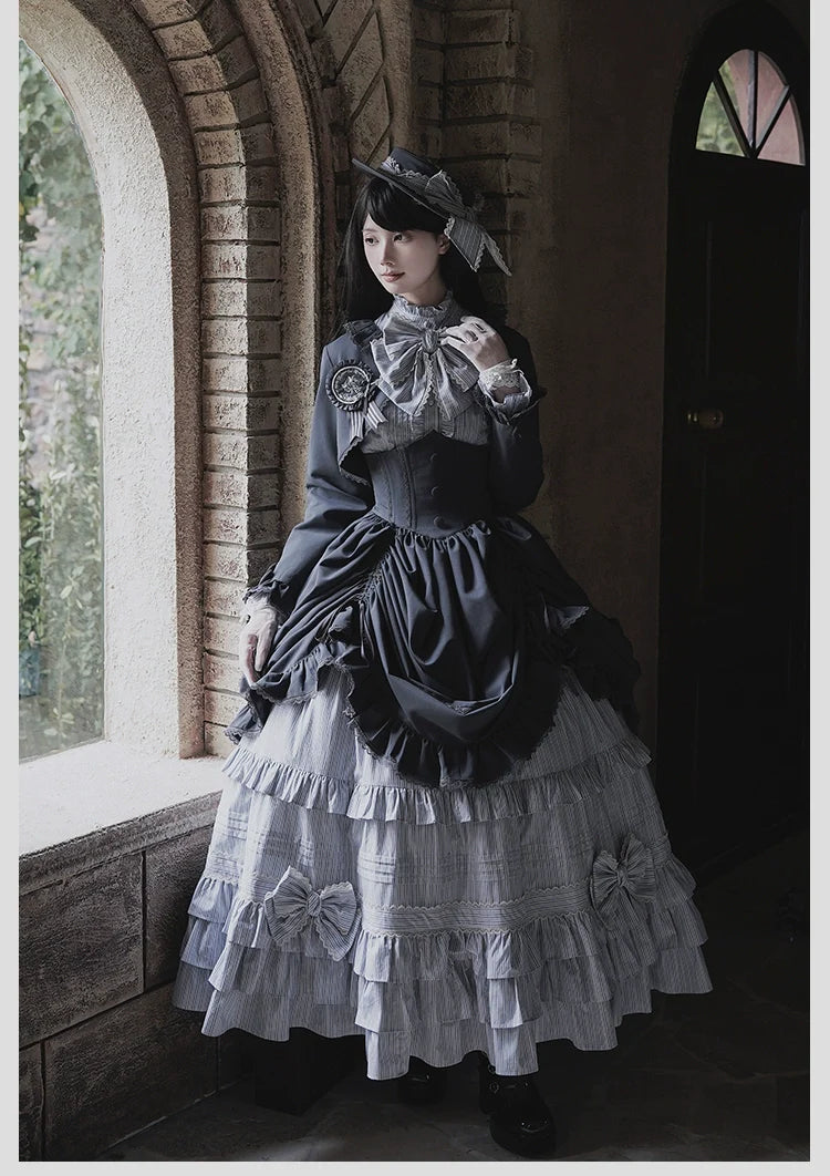 Alice Girl - Duke of Victoria - Classic Lolita SK & Overskirt Set