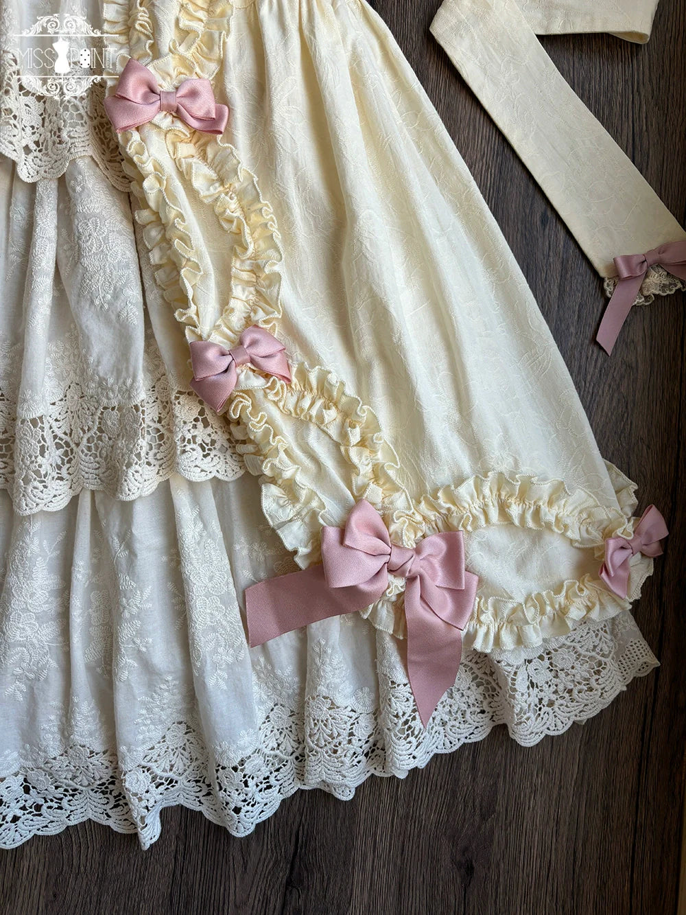 Miss Point - Lilyka Garden - Classic Lolita OP Dress Set Elegant Floral Wall Princess Sleeve