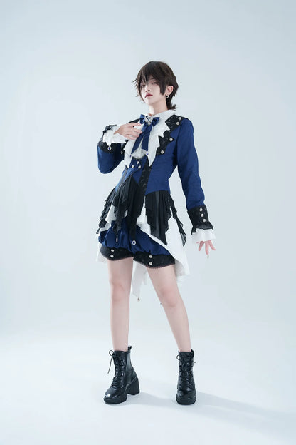 Xiongdoujiang - Chris' Son - Ouji Lolita Coat set, Irregular Hem Dress