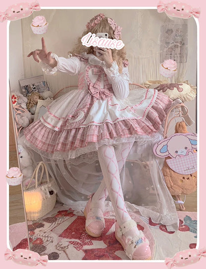Half Sweet Lolita - Sweetheart Rescue - Sweet Lolita Dress Pink Lolita JSK Dress