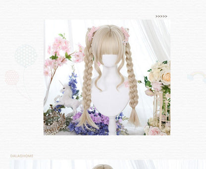 Dalao Home - Princess Lolita Ponytail Long Straight Blonde Wig