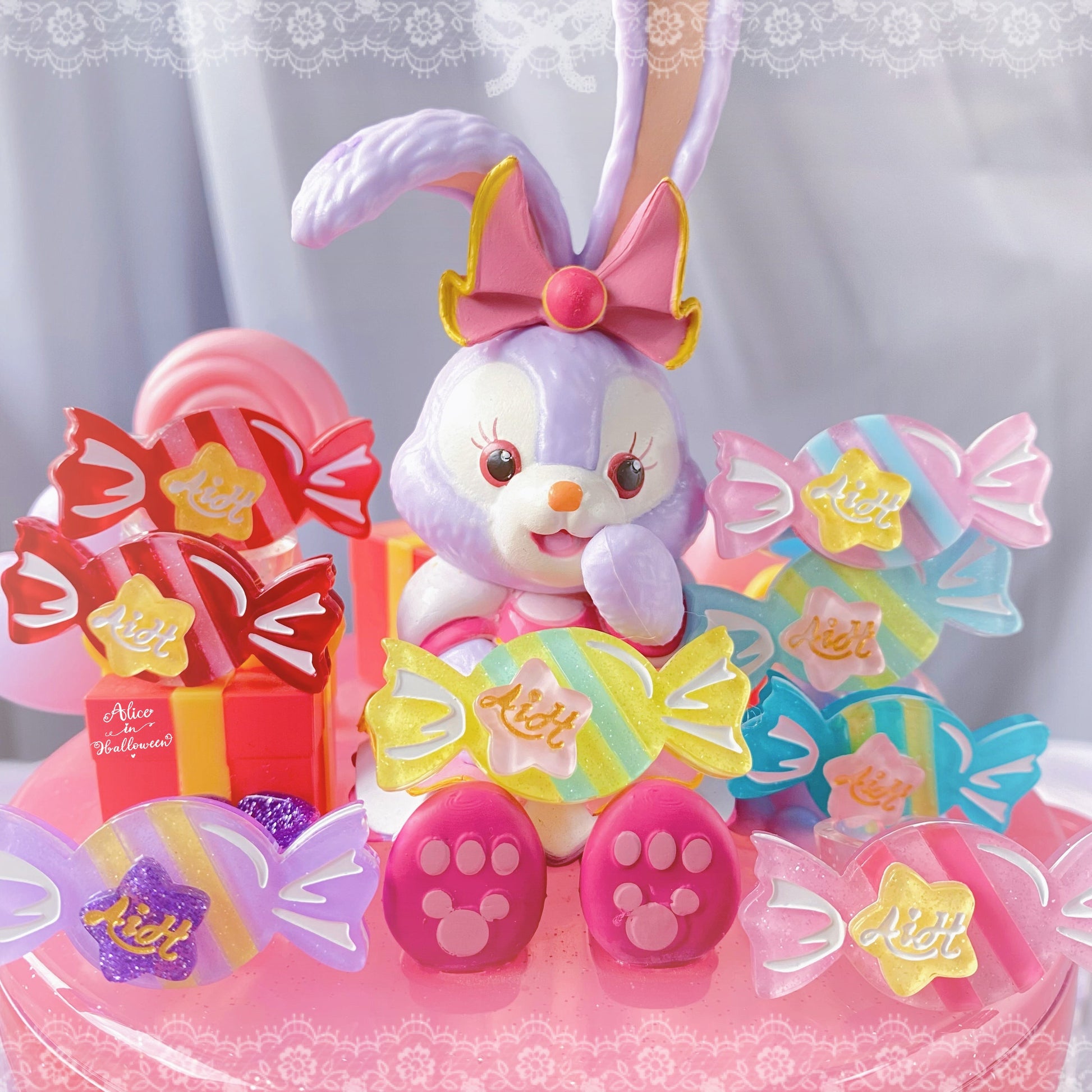 Halloween Alice - Rainbow Candy - Sweet Lolita Ring Hairclip