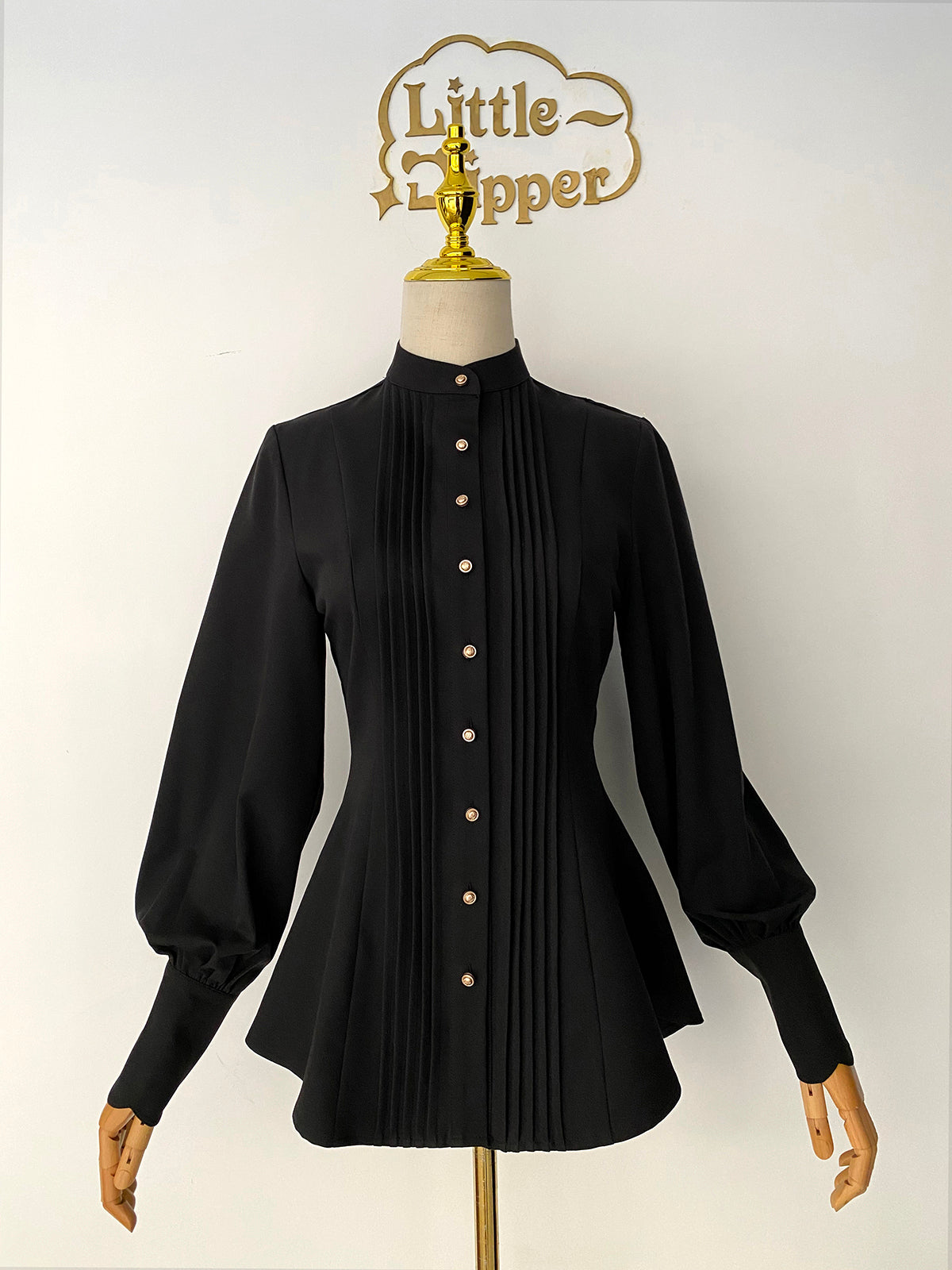 Little Dipper - Elegant Lolita Mutton Sleeve Stand Collar Blouse