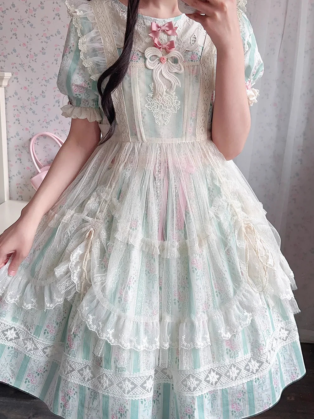 Miss Point - Customized Elegant Lolita OP Dress Cute Daily Girl Short Lolita Dress